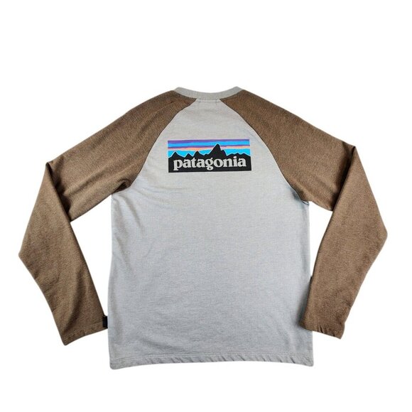 Patagonia Other - Patagonia Mens P-6 Logo Lightweight Raglan Crew Sweatshirt Organic Cotton Medium